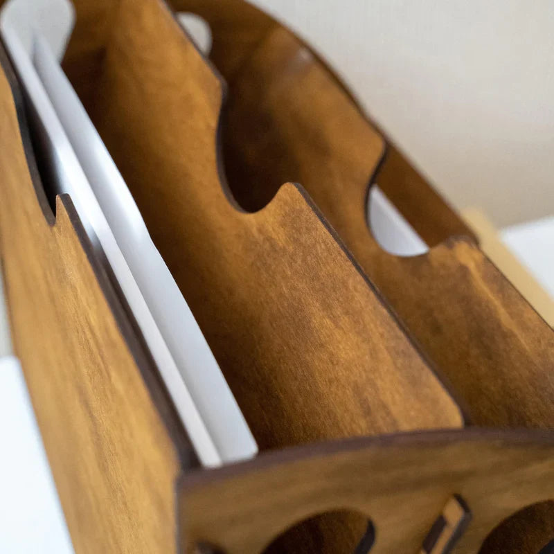 Multi-Tier Wooden Document & Stationery Organizer