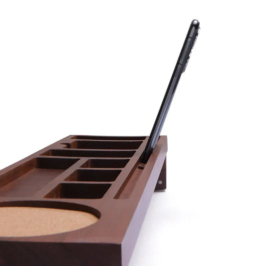 Walnut Wood Desktop Organizer