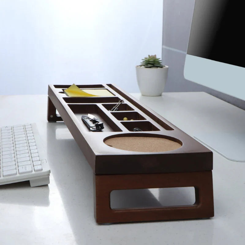 Walnut Wood Desktop Organizer