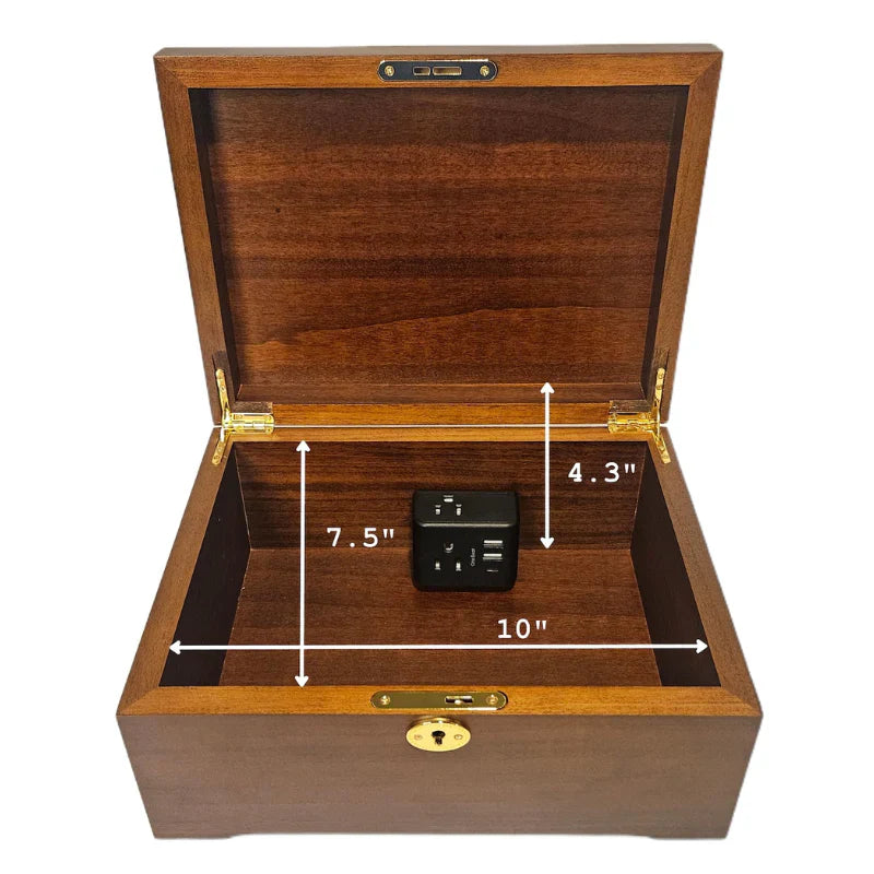 Acacia Wood Locking Charging Station